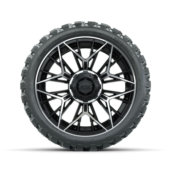 15 in GTW® Stellar Machined & Black Wheels with 23x10-R15 Nomad All-Terrain Tire