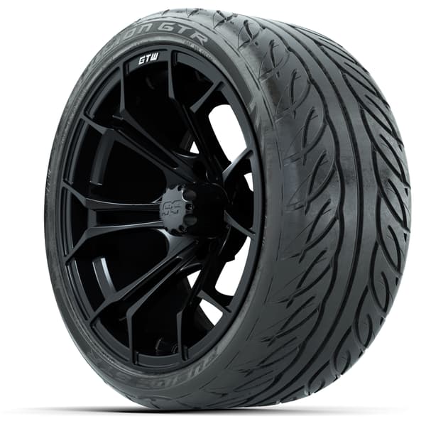 15″ GTW Spyder Matte Black Wheels with 215/40-R15 Fusion GTR Street Tires