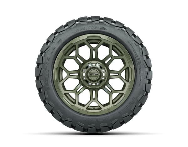 14” GTW Bravo Matte Recon Green Wheels with 22” Timberwolf Mud Tires – Set of 4