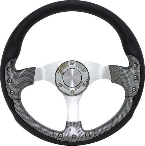 PURSUIT 14 CARBON FIBER STEERING WHEEL W/KIT; EZGO"