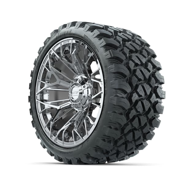 15 in GTW® Stellar Chrome Wheels with 23x10-R15 Nomad All-Terrain Tires