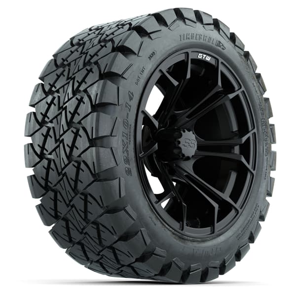 14" GTW Spyder Wheels with 22x10-14 GTW Timberwolf All-Terrain Tires