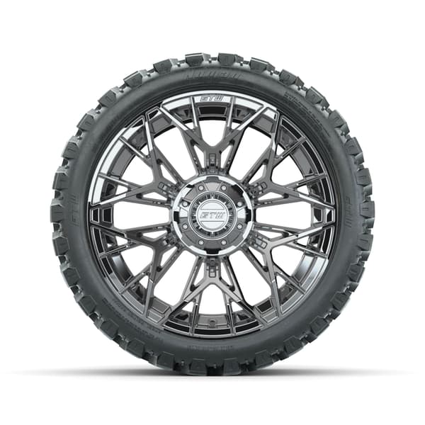 15 in GTW® Stellar Chrome Wheels with 23x10-R15 Nomad All-Terrain Tires