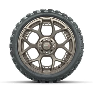 Set of (4) 15" MadJax® Flow Form Evolution Matte Bronze Wheels with GTW® Nomad Off Road Tires