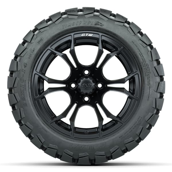 14" GTW Spyder Wheels with 22x10-14 GTW Timberwolf All-Terrain Tires