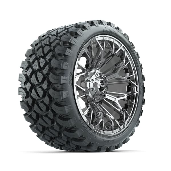 15 in GTW® Stellar Chrome Wheels with 23x10-R15 Nomad All-Terrain Tires