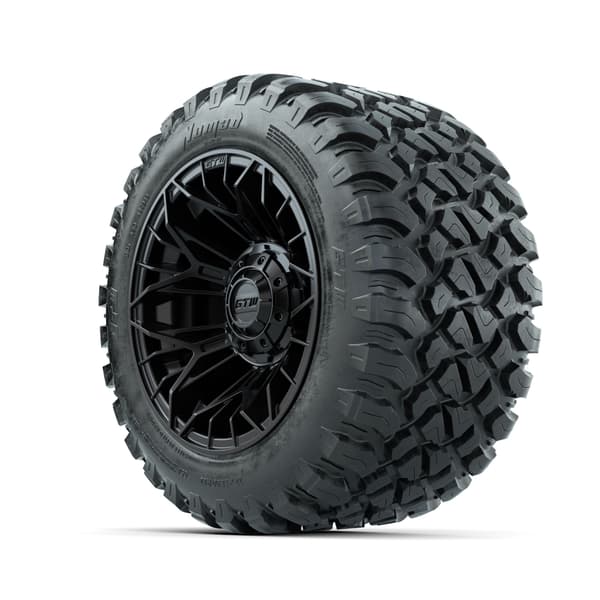 GTW Stellar 12" Matte Black Wheels with 22x11-R12 Nomad All-Terrain Tires - Full Set