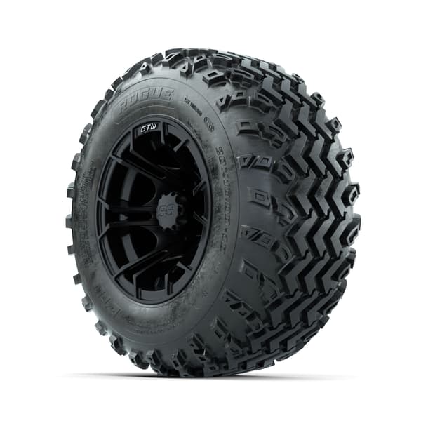 GTW Spyder 10" Matte Black Wheels with 20x10-10 Rogue All-Terrain Tires - Full Set