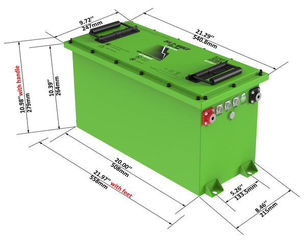 LITHIUM BATTERY Bolt Energy 48V (51.2V) 105AH Professional Kit - "THIN" HIGH OUTPUT GOLF CART