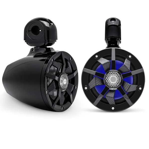 Clarion 6.5″ Marine Coaxial Tower Speakers w/RGB & Mounting