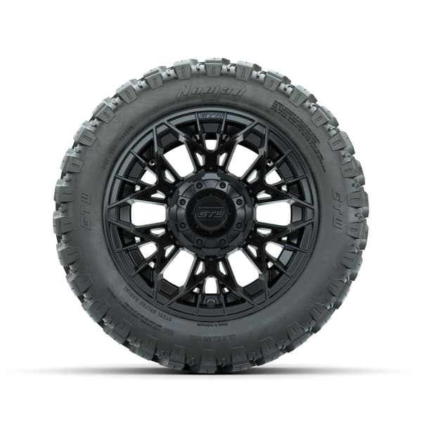 GTW Stellar 12" Matte Black Wheels with 22x11-R12 Nomad All-Terrain Tires - Full Set