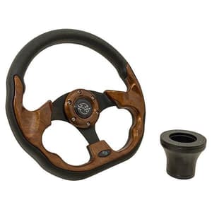 Club Car Precedent Woodgrain Racer Steering Wheel