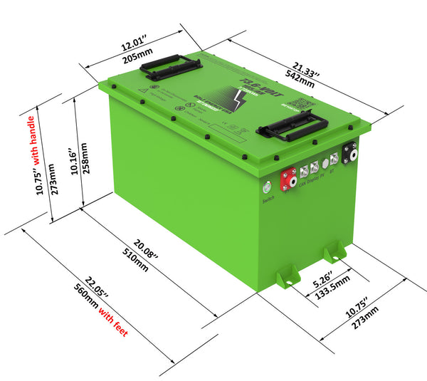 LITHIUM BATTERY Bolt Energy USA:  72V 105AH Standard Kit - "POWER"