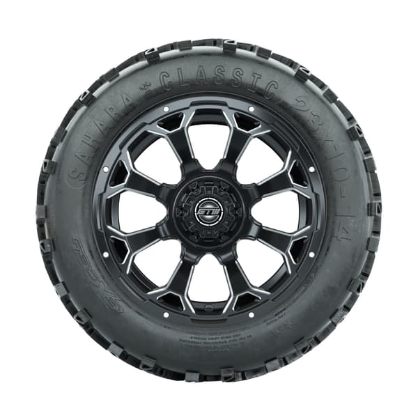 14" GTW Raven Matte Black Wheels with Sahara Classic All Terrain Tires