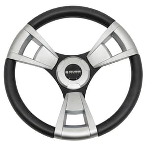 Gussi Italia® Model 13 Black/Brushed Steering Wheel For All Club Car DS Models