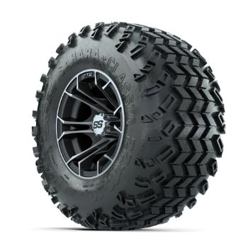 GTW Spyder 10" Machined/Matte Grey Wheels with 22x11-10 Sahara Classic All Terrain Tires - Full Set