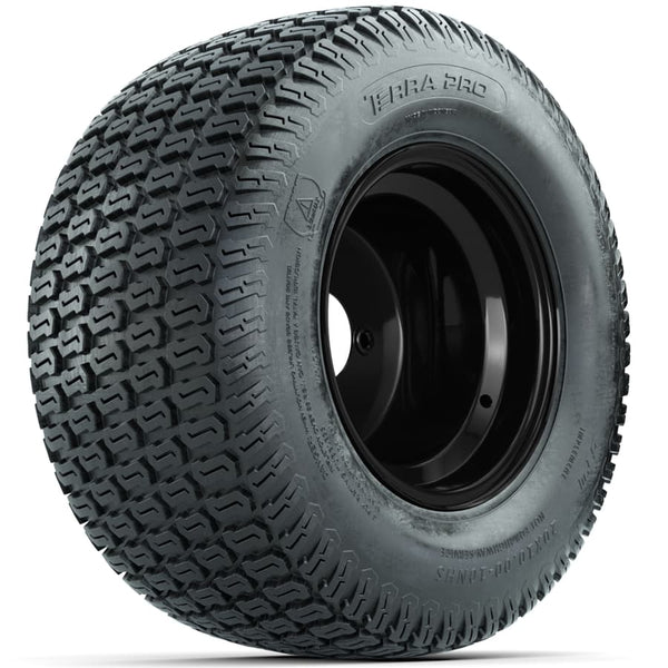 10x8 Matte Black Steel Wheels with 20x10-10 GTW S-Tread Terra Pro Traction Tires