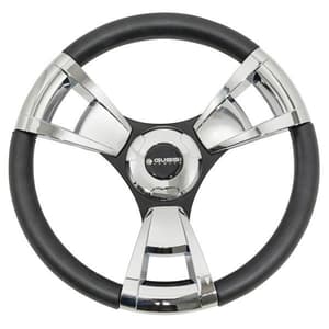 Gussi Italia® Model 13 Black/Chrome Steering Wheel For All Club Car Precedent Models