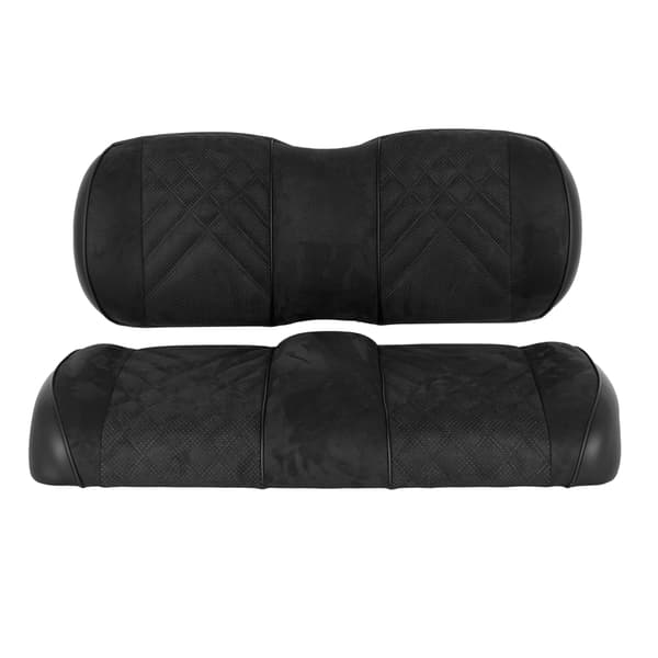 Premium RedDot® Black Suede Front Seat Assemblies for Club Car Precedent Onward Tempo (Years 2004-Up)