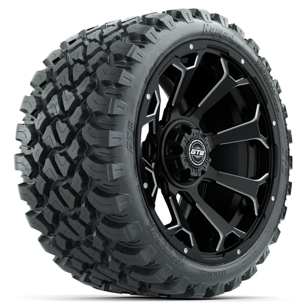 15″ GTW Raven Matte Black Wheels with 23x10-R15 Nomad All-Terrain Tires