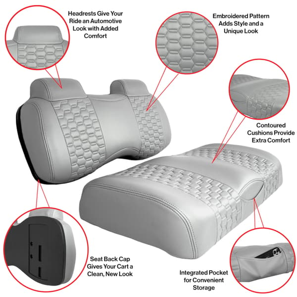 MadJax® Colorado Seats for Yamaha G29/Drive/Drive2 – White