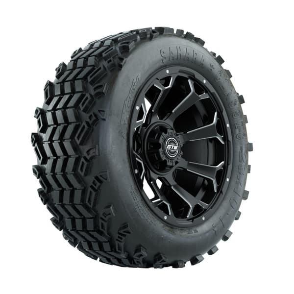 14" GTW Raven Matte Black Wheels with Sahara Classic All Terrain Tires