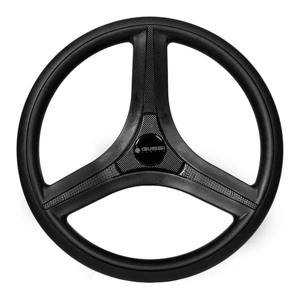 Gussi Italia® Brenta Black/Carbon Fiber Steereing Wheel for EZGO