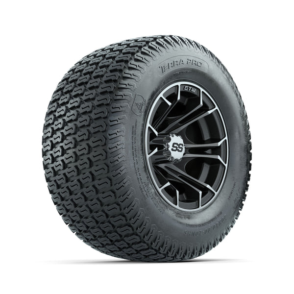 GTW Spyder 10" Machined/Matte Grey Wheels with 20x10-10 Terra Pro S-Tread Traction Tires - Full Set