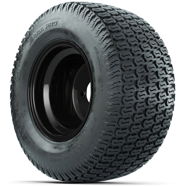 10x8 Matte Black Steel Wheels with 20x10-10 GTW S-Tread Terra Pro Traction Tires