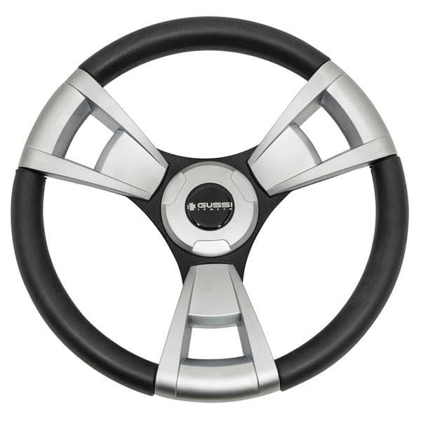 Gussi Italia® Model 13 Black/Brushed Steering Wheel For All EZGO TXT / RXV Models