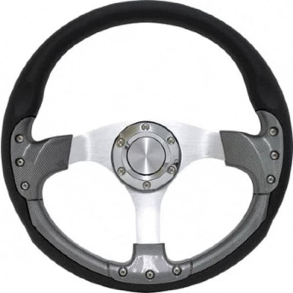 PURSUIT 14 CARBON FIBER STEERING WHEEL W/KIT; EZGO"