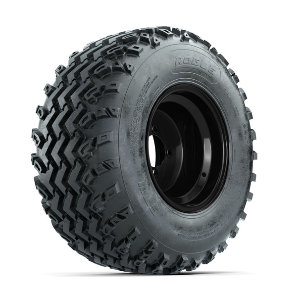 GTW Steel 10" Black Wheels with 22x11-10 Rogue All-Terrain Tires - Full Set