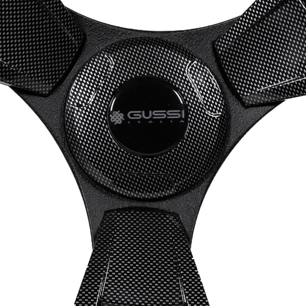 Gussi Italia® Model 13 Black/Carbon Fiber Steering Wheel For Club Car Precedent / Onward / Tempo (Years 2004-Up)